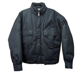 Outdoor Exchange Winter Coat Men Large Black Utility Bomber Tactical Down Filled